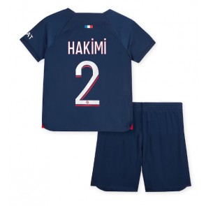 Paris Saint-Germain Achraf Hakimi #2 Replica Home Stadium Kit for Kids 2023-24 Short Sleeve (+ pants)
